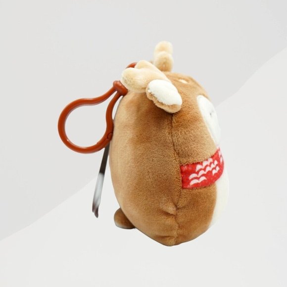 NWT Dawn the Reindeer Fawn Squishmallow Christmas 4" Red Scarf KellyToy‎ - Picture 4 of 6